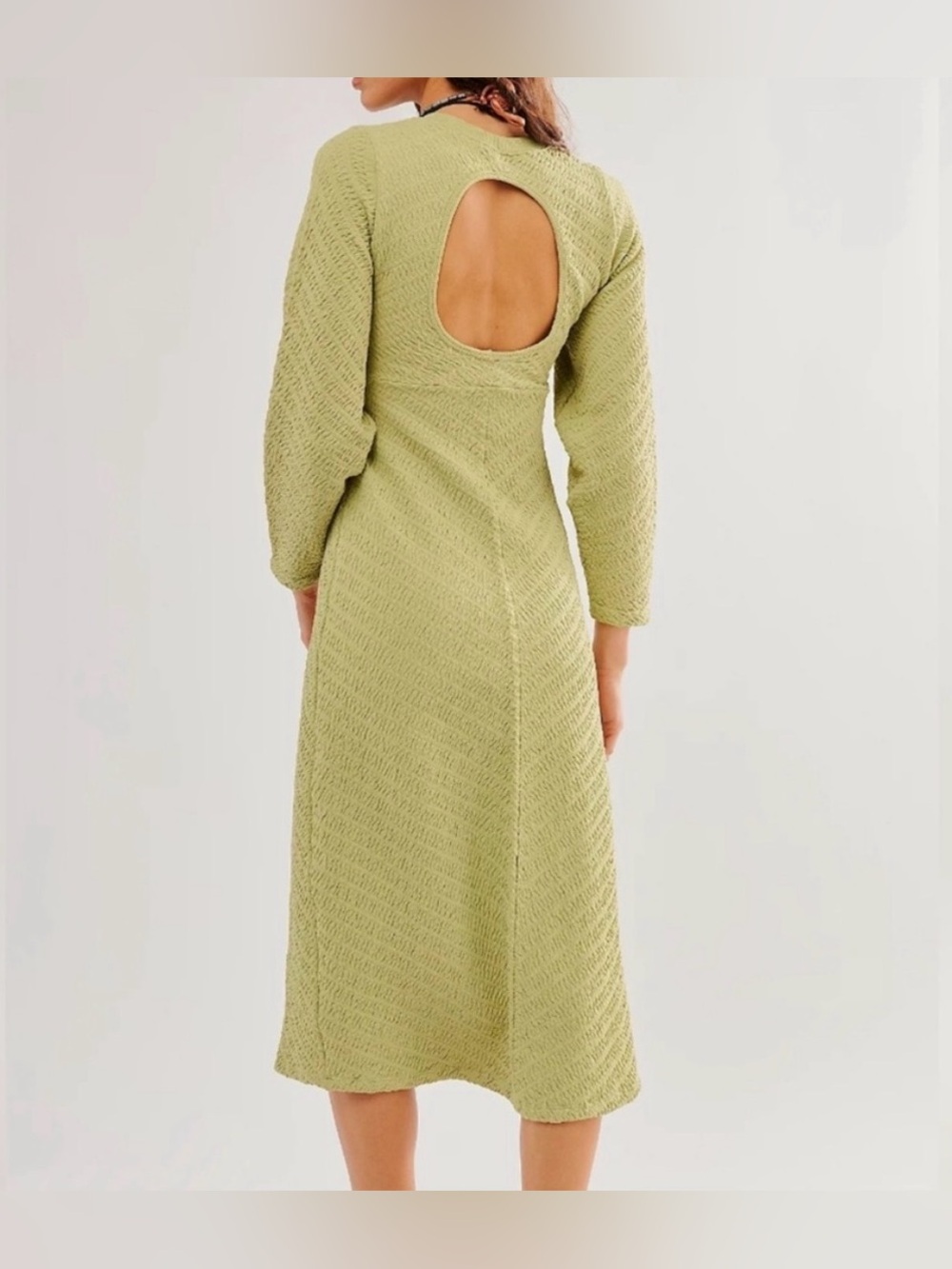 Free People Gabby Seamless Midi Green Dress